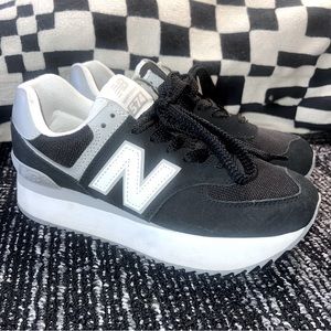 🖤👟 New Balance 574 Stacked in Black Sz 8.5